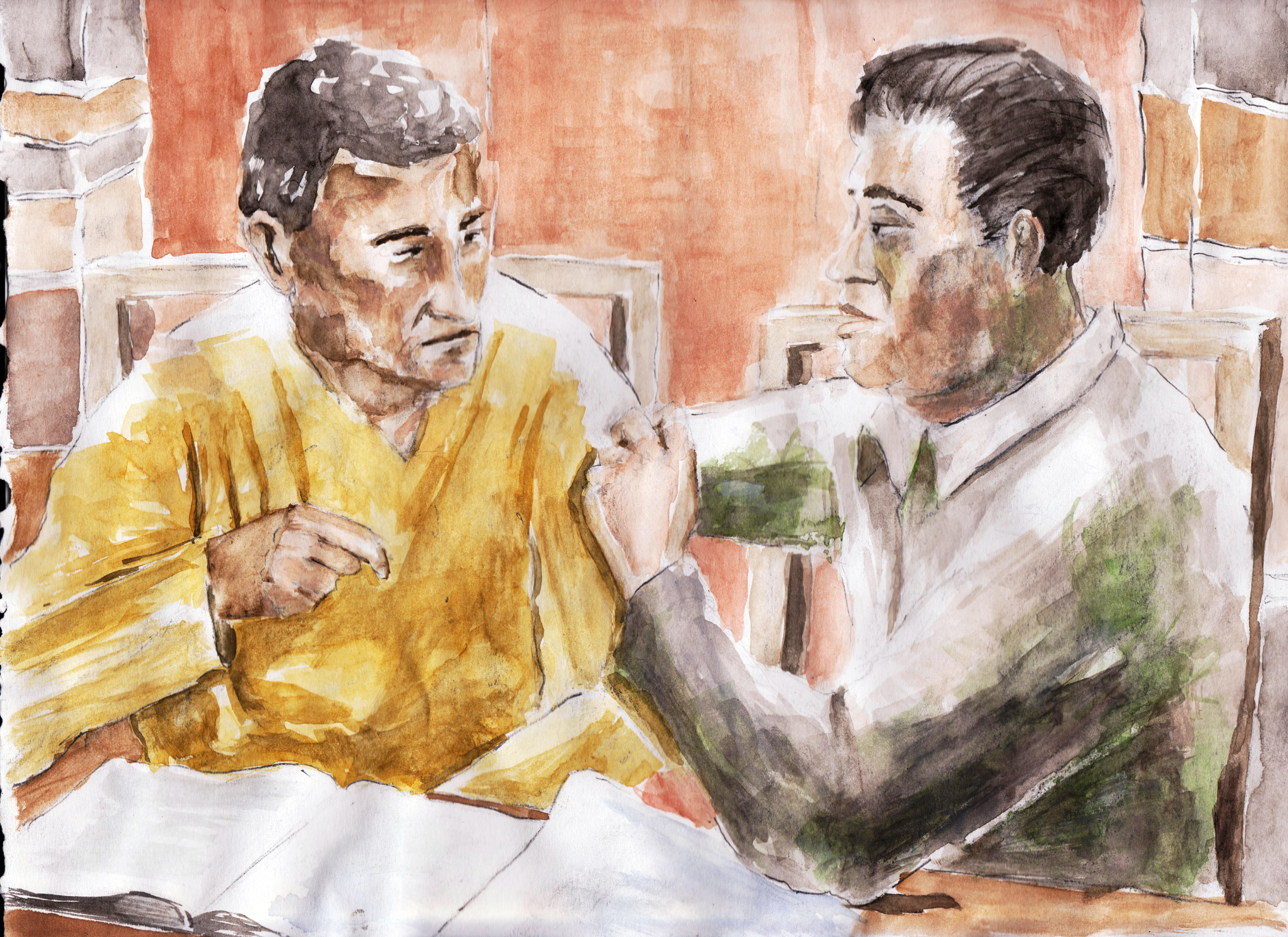 Bertram Bobb and McLemore-Bertram Bobb Documentry- watercolor and watercolor pencil on paper