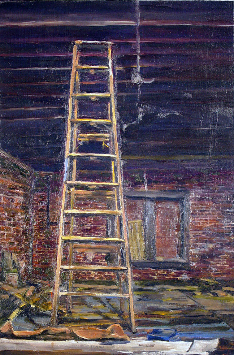 Ladder- oil on canvas