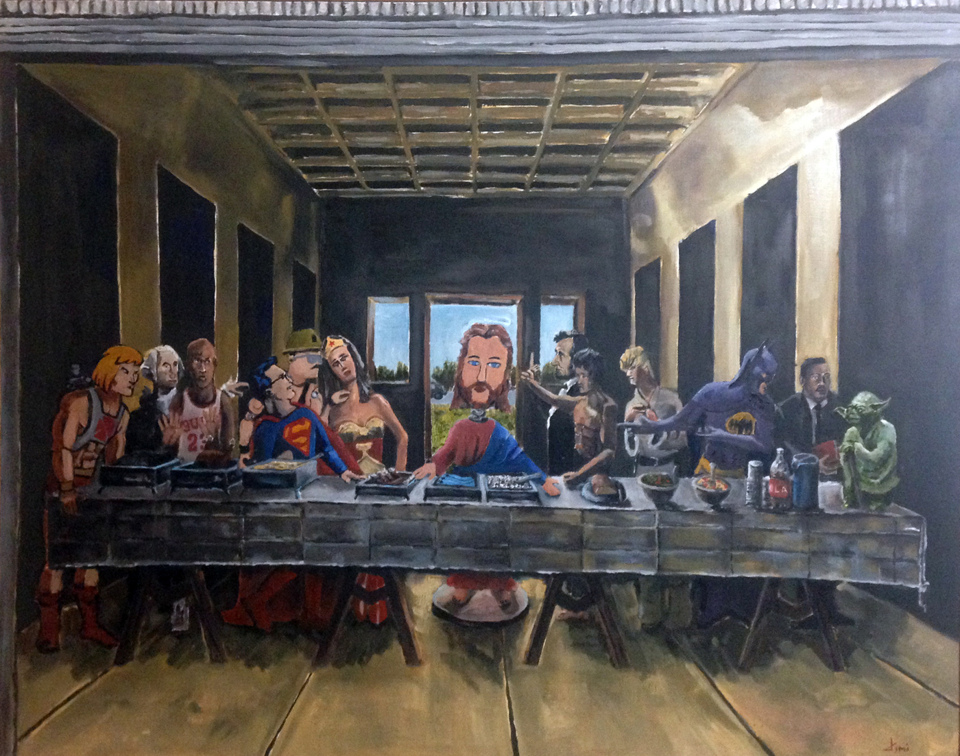 Last Supper Hero- oil on canvas